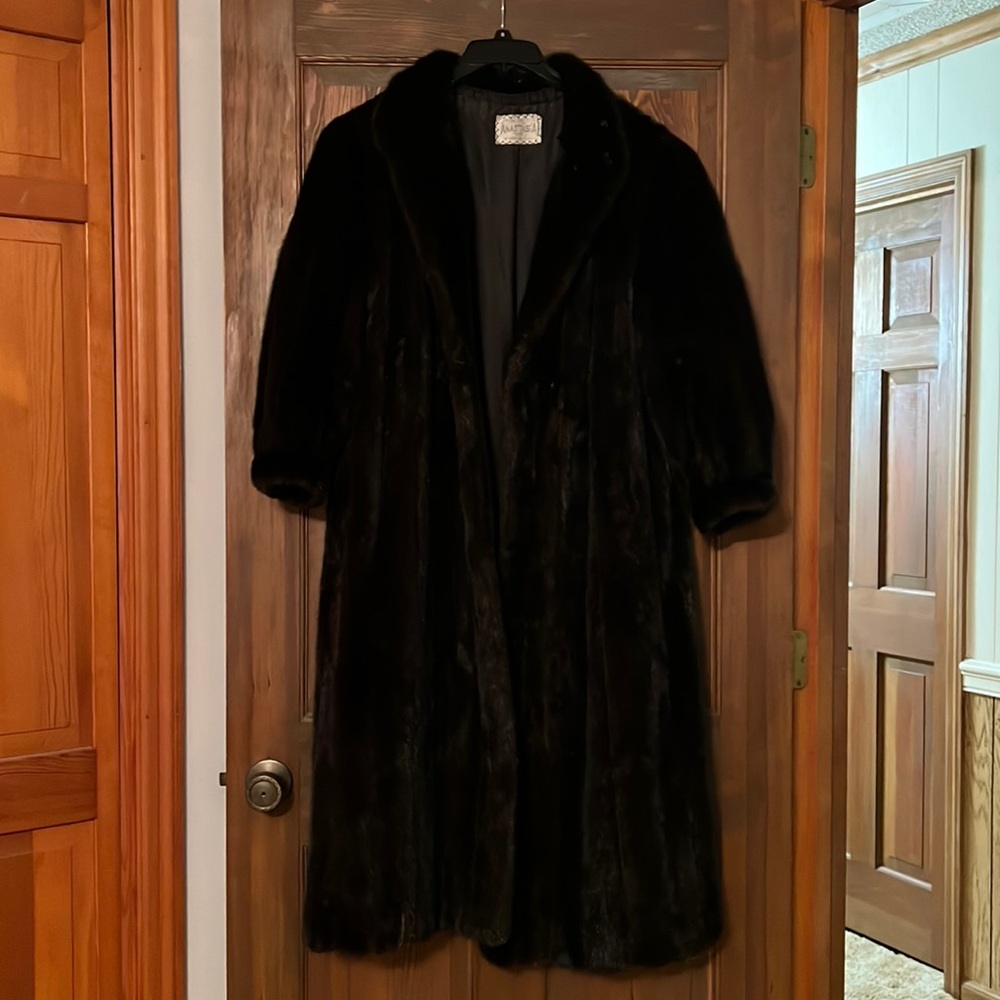 Anastasia Furs dark mink full length coat